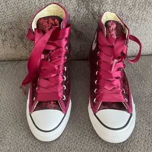 red sequin converse womens